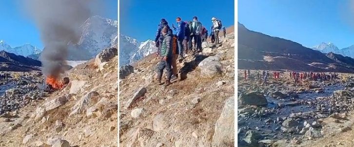 मनाङ एयरको जहाज लोबुचेमा दुर्घटना